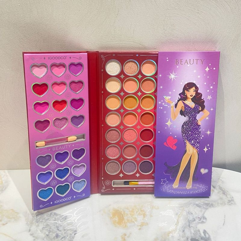 Ombretto New Spot, palette di 84 ombretti colorati con pennello, palette per il trucco opaca e perlescente multicolore, solo per l'esportazione_voghion.com