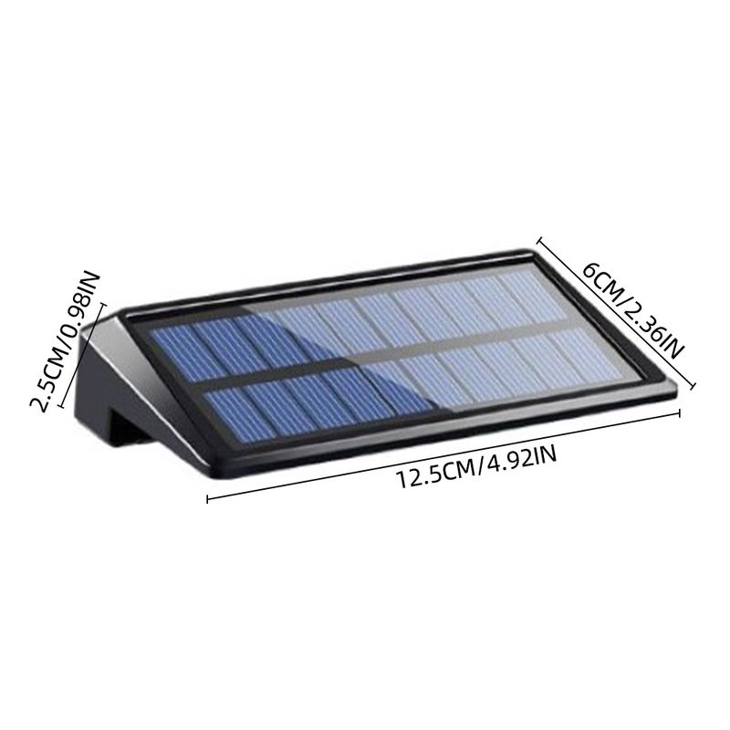 2er-Pack Solar-Wandleuchten, 4 LED-Solar-Zaunleuchten, wasserdichte Solar-Deckleuchten für den Außenbereich, Wandleuchten für Zaunpfosten, Hofwege_voghion.com