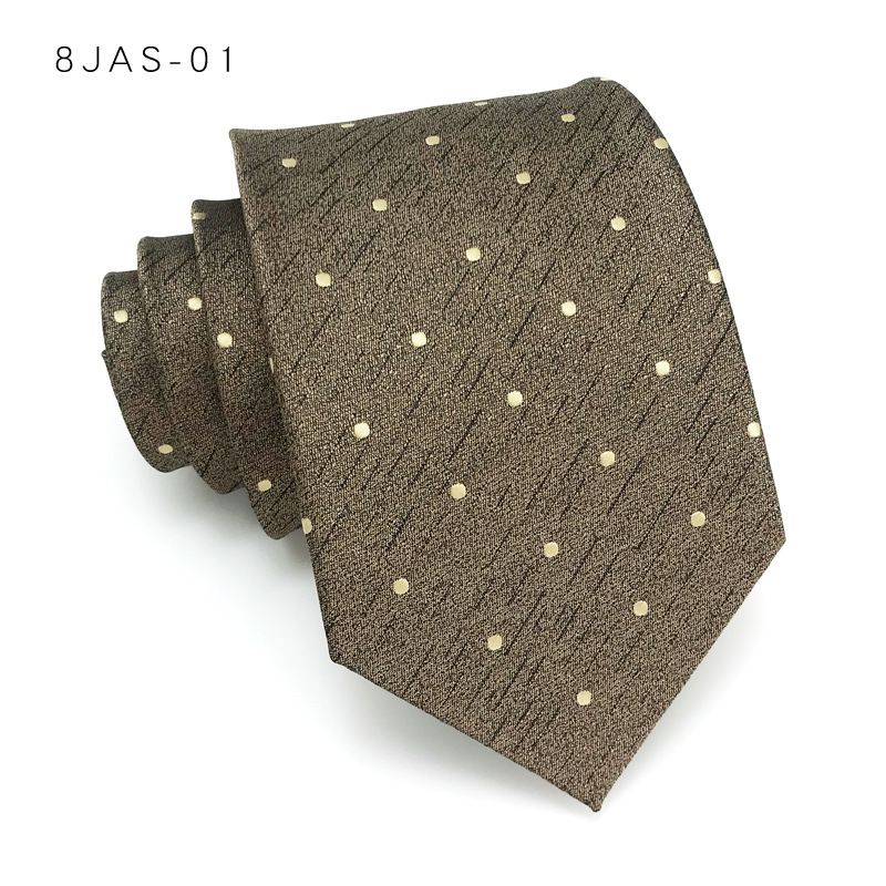 Stropdas heren herfst- en winterformeel zakelijk overhemd champagne koffie bruin kastanje donkere kleur werkpersoneel met de hand bedrukt 8CM_voghion.com