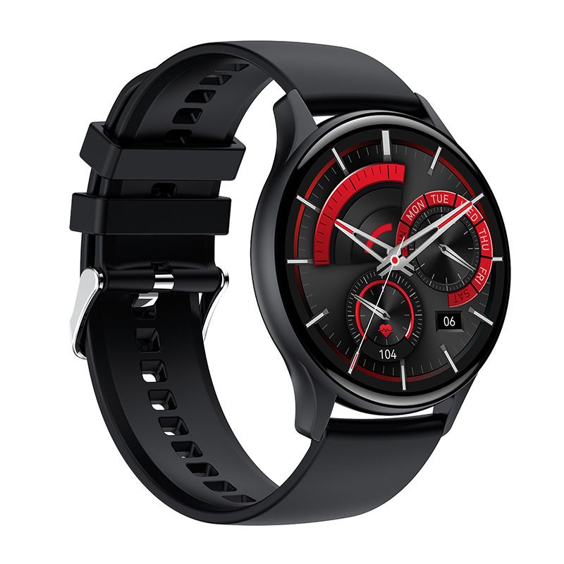HK89 Bluetooth-oproep Hartslag Bloeddruk NFC Weer Muziek Multisport Smartwatch AMOLED_voghion.com