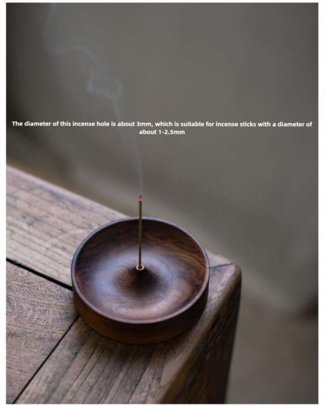 【 Collected By 9068 People 】 Black Walnut Solid Wood Stick For Home Use, Handmade Tea Ceremony, Circular Burner, Incense_voghion.com