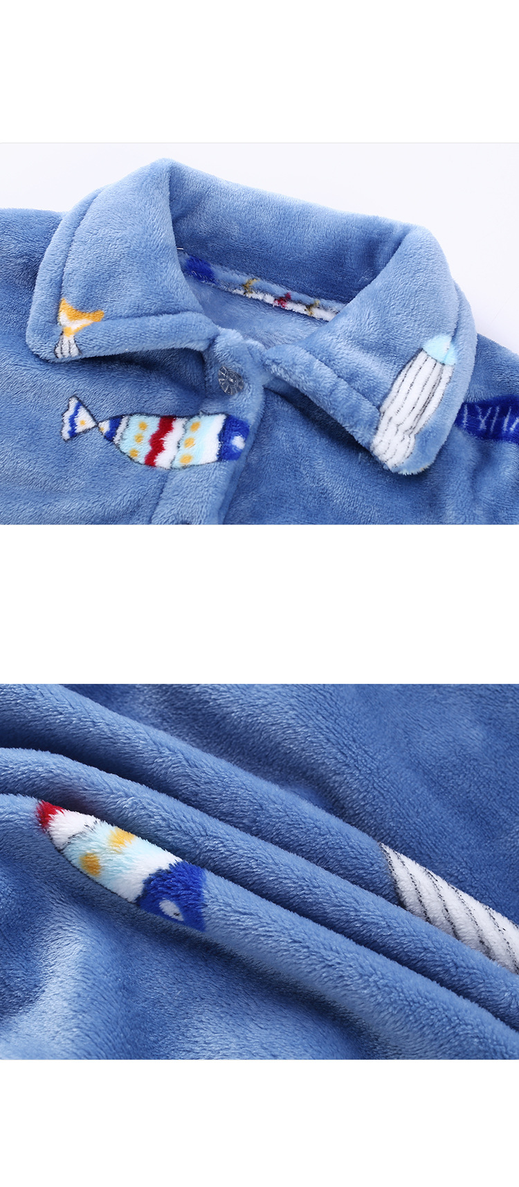 Pijamas de franela para niños de otoño/invierno, conjuntos de ropa de casa para niños grandes y gruesos de terciopelo Coral para niñas y niños_voghion.com