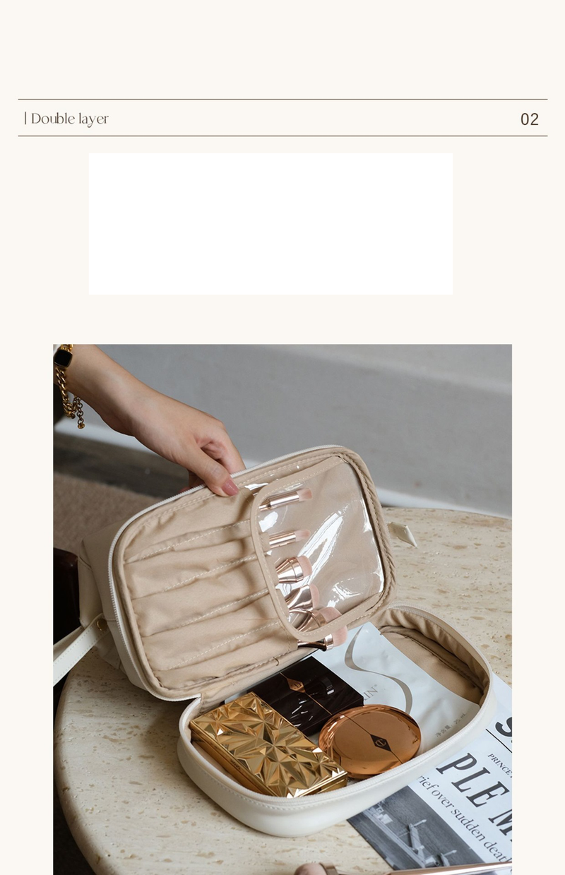 Sminkevesker Cloud Kosmetikkveske Bærbar Toalettveske med Stor Kapasitet Kosmetikk Oppbevaringsveske Multifunksjonell Reise Toalettveske_voghion.com