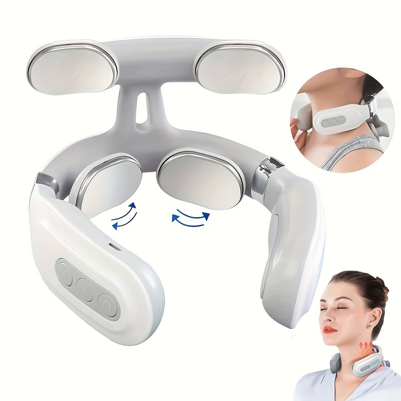 Massaggiatore per il collo, facile da usare e comodo da usare a tuo piacimento, dotato di quattro testine massaggianti, che lo rendono un regalo di Natale perfetto per la famiglia e gli amici._voghion.com