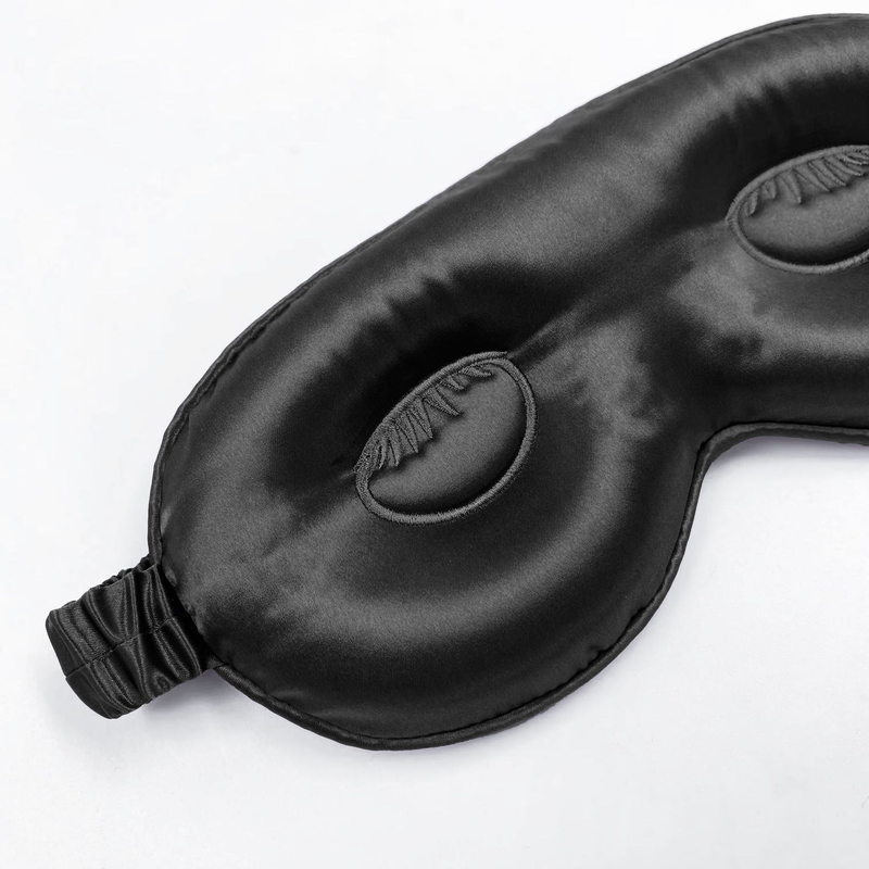 Maschera per dormire in seta sagomata 3D da 22 momme - 100% seta di gelso (blocca la luce al 100%, fascia elastica non regolabile, nessuna pressione sugli occhi)_voghion.com