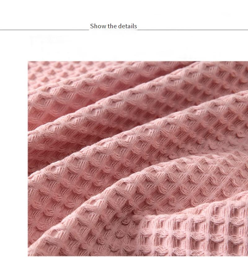 Waffle Weave Cotton Bath Towel - Large 70x140cm Ultra Soft & Highly Absorbent (Honeycomb Texture Quick-Dry Luxury Hotel Grade)_voghion.com