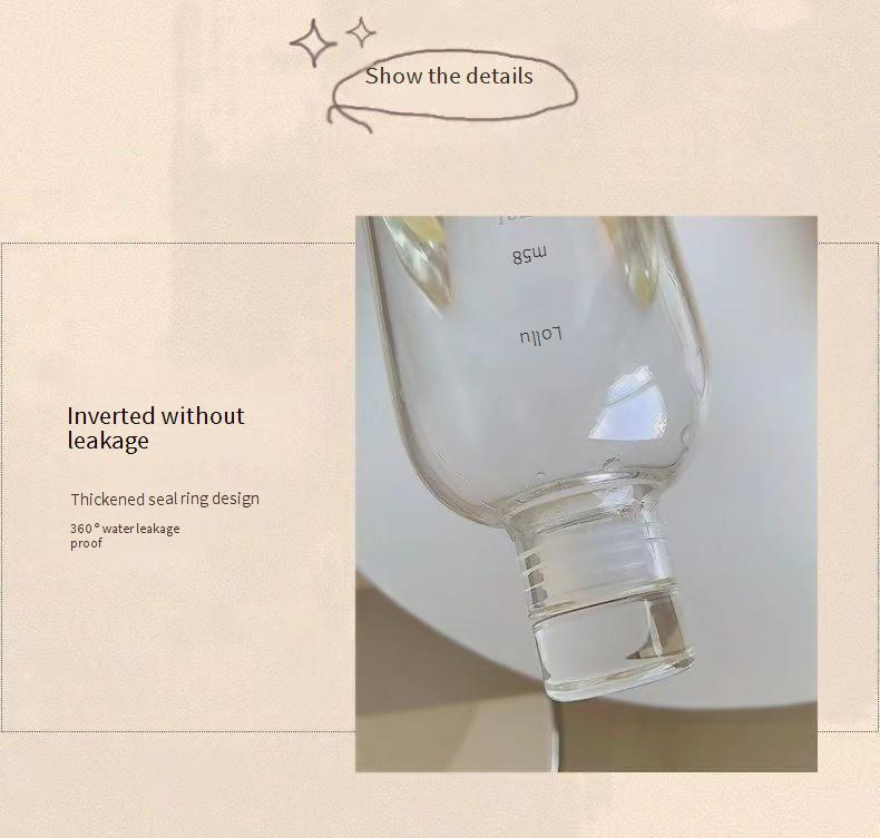 Time Marked Borosilicate Glass Water Bottle - Motivational Hourly Tracker With Measurement Lines For Students_voghion.com