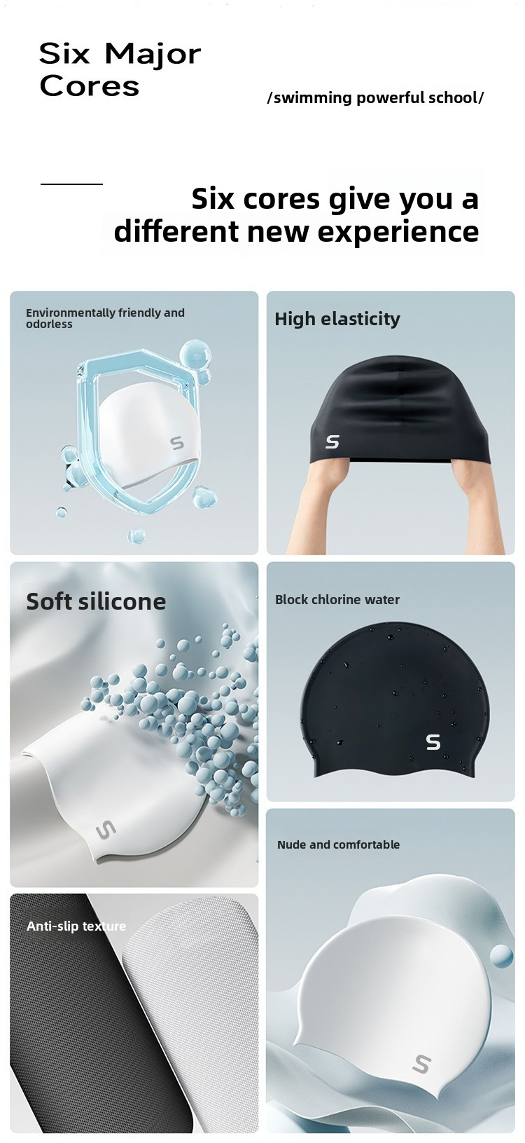 Swimming Cap – Premium Silicone Swim Cap For Adults With Extra Room For Long Hair | Non-Slip, Comfortable & Chlorine-Resistant_voghion.com