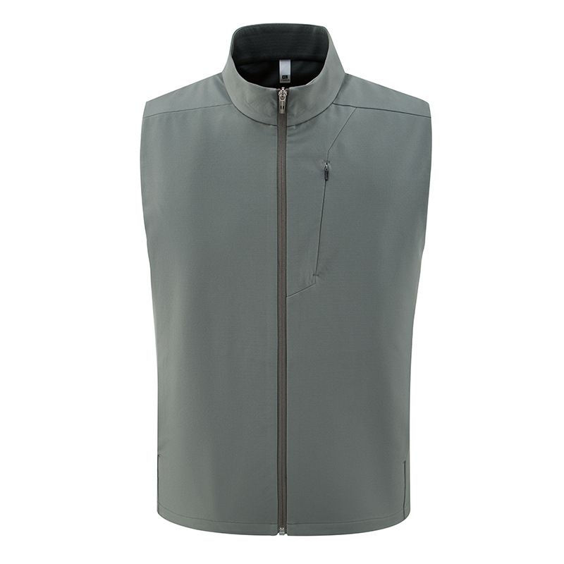 Men's Autumn/Winter Softshell Vest – 270g 50D Polyester Grid Fabric | Windproof & Wrinkle-Resistant Stand Collar Design (M-4XL)_voghion.com