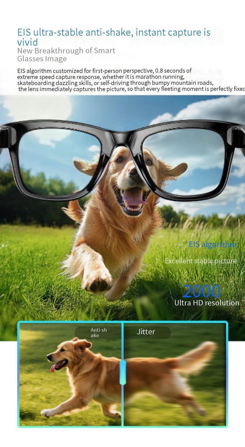 AI Smart Glasses With 8MP Camera, Bluetooth Calling, UV Protection & Anti-Blue Light – Stylish & High-Tech Sunglasses_voghion.com