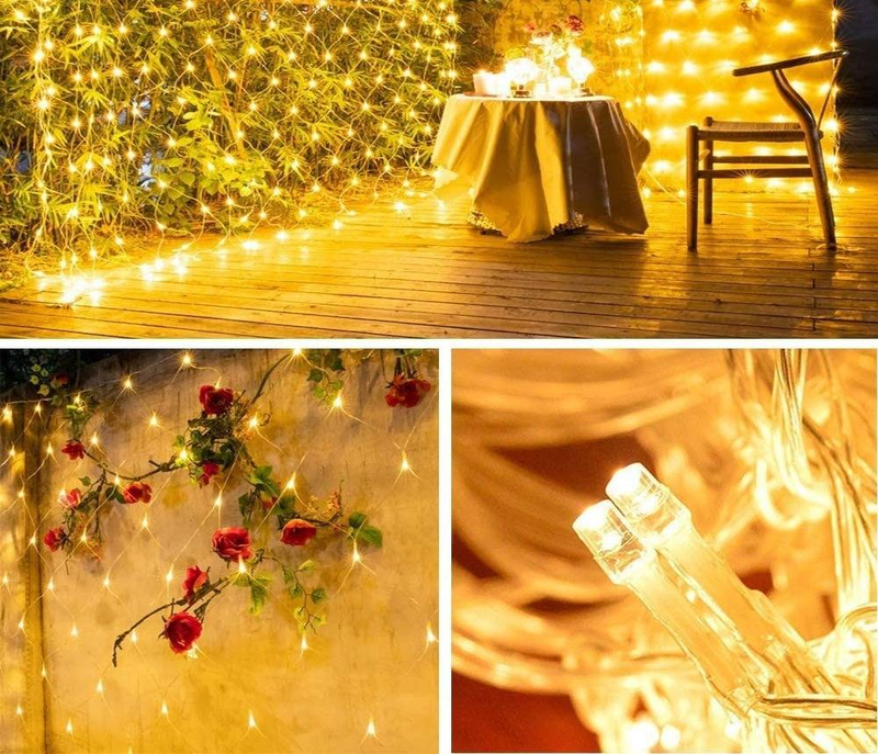 Wasserdichte LED-Lichternetze für den Außenbereich, Niederspannungs-Lichterketten aus Netzgewebe für Weihnachtsbaum, Garten, Party, Hochzeitsdekoration_voghion.com
