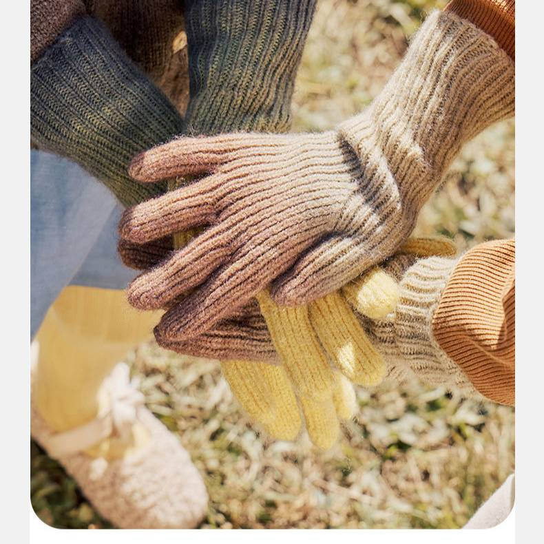 Mother & Kids Gradient Snow Top Gloves For Kids - Warm Winter Gloves For Boys & Girls (2-12 Years), Anti-Static, Breathable Polyester, Unisex_voghion.com