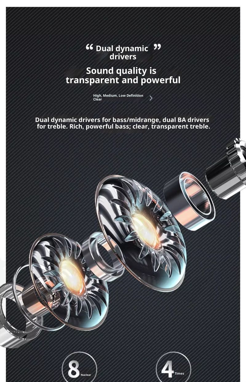 Słuchawki bezprzewodowe Pro4, 2024 słuchawki bezprzewodowe HiFi Stereo z mikrofonem z redukcją szumów ENC, długi czas odtwarzania w słuchawkach dousznych,_voghion.com