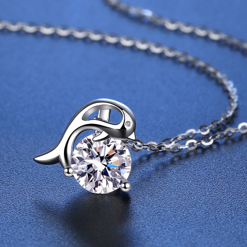 Tancise Luxe Persoonlijkheid Zilveren Moissanite Hanger Ketting Dames Classic Tide Party Gift_voghion.com