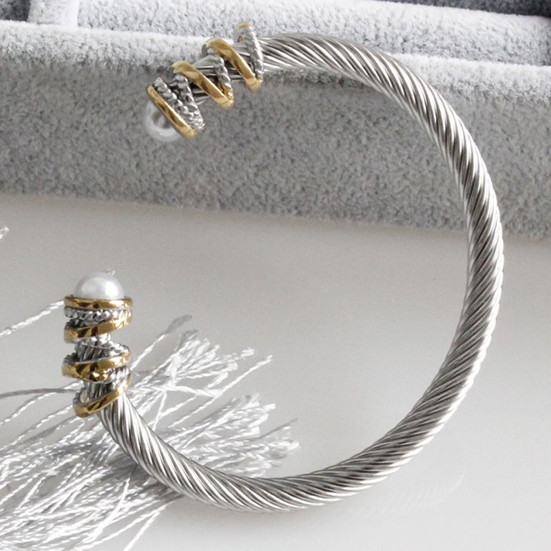 Heißer Verkauf Edelstahl Kabel Draht Seil Männer und Frauen Armbänder_voghion.com