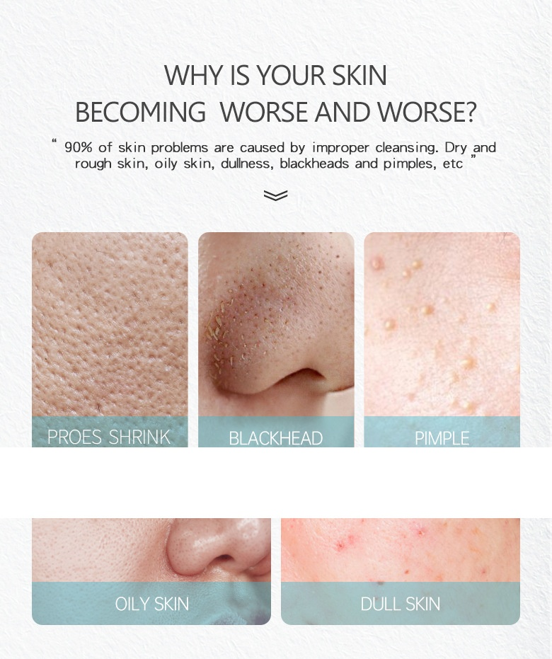 AuQuest Cleaning deterge delicatamente la maschera di fango all'acido salicilico per l'applicazione del viso_voghion.com