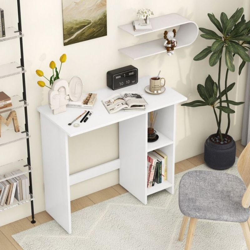 Computer Small Adjustable Desk And Storage With Shelf_voghion.com