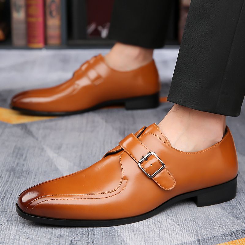 Männer Business Casual Kleed Oxfords Formell Lace-Up Schong fir Büro, Partyen an Alldag_voghion.com