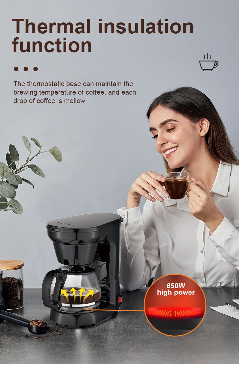 US standard coffee machine automatic 110v drip coffee machine American milk tea machine coffee pot_voghion.com