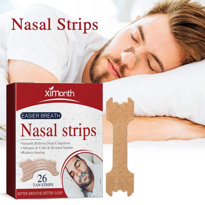 XiMonth Nursing Nose Strips, Bad Sleep At Night, Snoring, Snoring Care Nose Strips_voghion.com