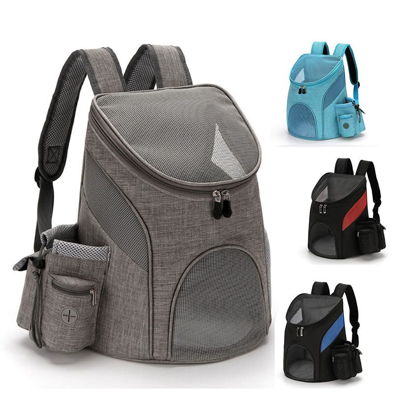Outing Mesh Breathable Foldable Pet Travel Portable Cat Bag Dog Backpack_voghion.com