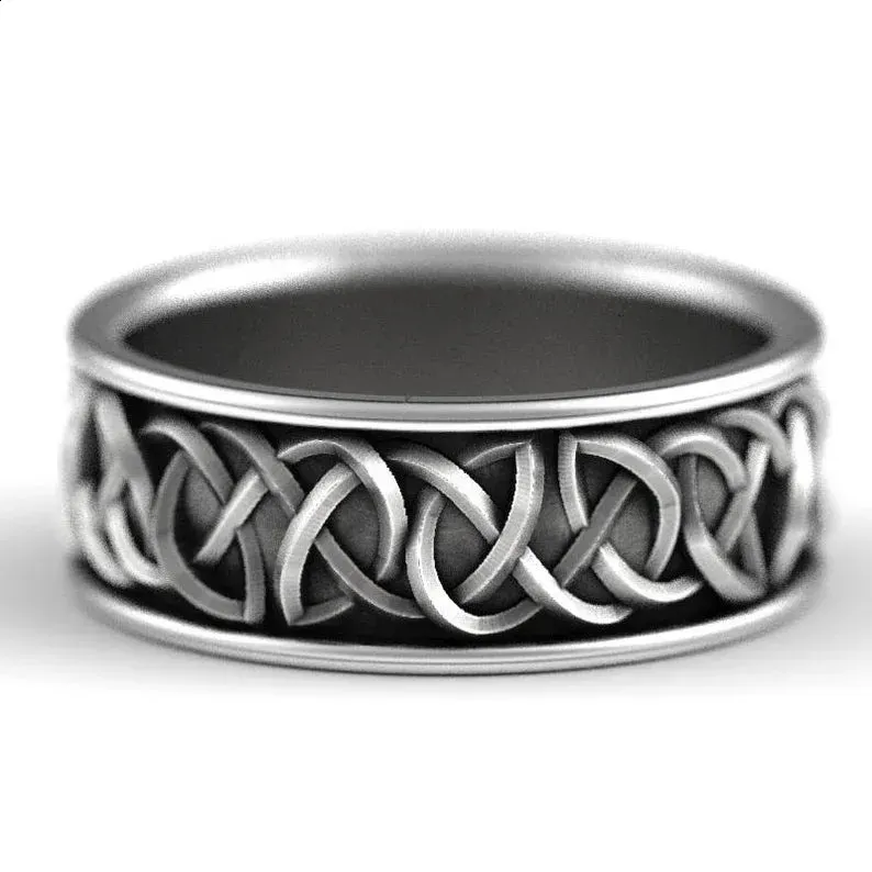 Huitan Viking Nordic Mythical Giant Werewolf Ring Defense Totem Wolf Fashion Hip Hop Rock Neutral Finger Punk Gift_voghion.com