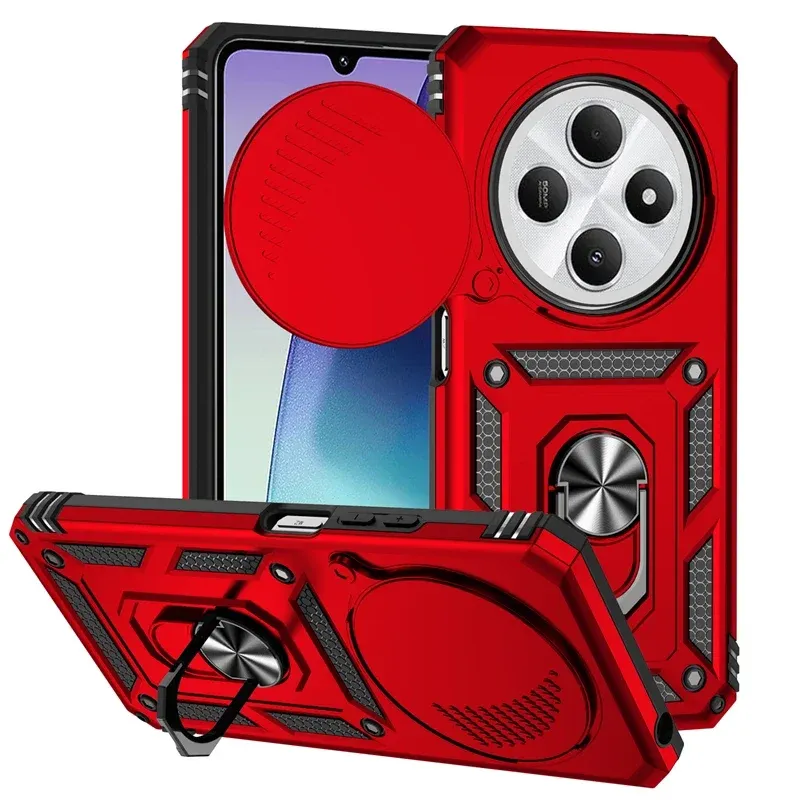 Per Xiaomi Redmi 14C 4G Custodia Armatura Antiurto Copertura Lente Scorrevole Per Redmi14C Supporto Magnetico Per Auto Custodia Ad Anello Per Redmi 14C Funda_voghion.com