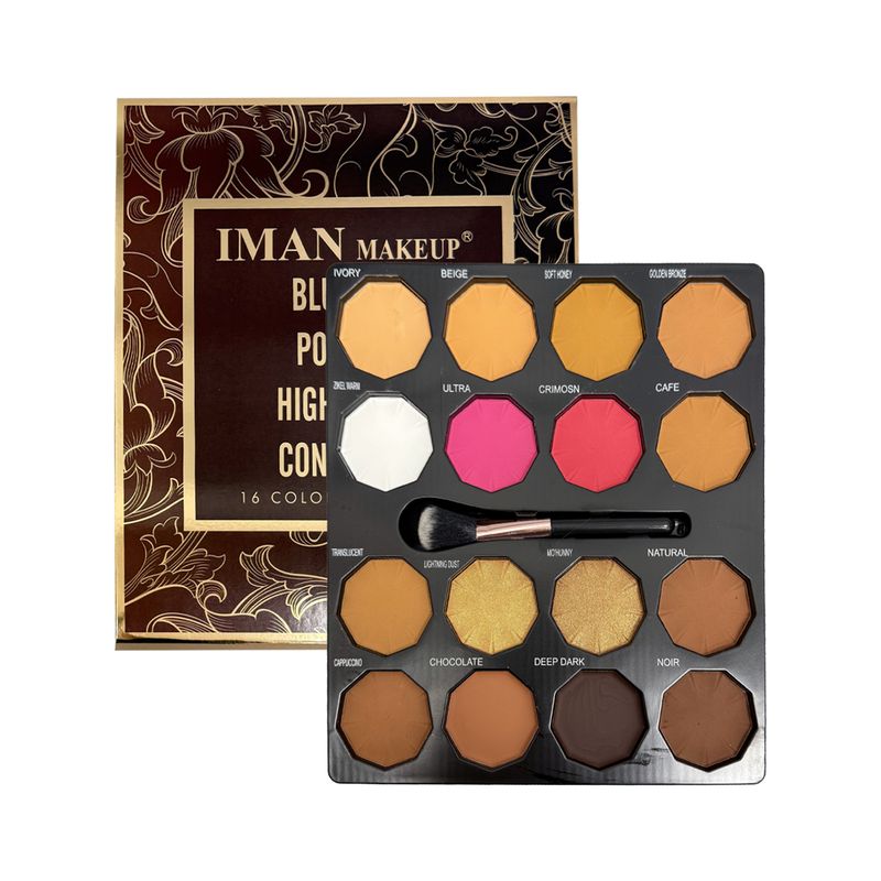 【MICOLOR】Nuova palette di trucco per il contorno occhi da 16 colori, correttore, illuminante e in polvere, tonalità terra_voghion.com