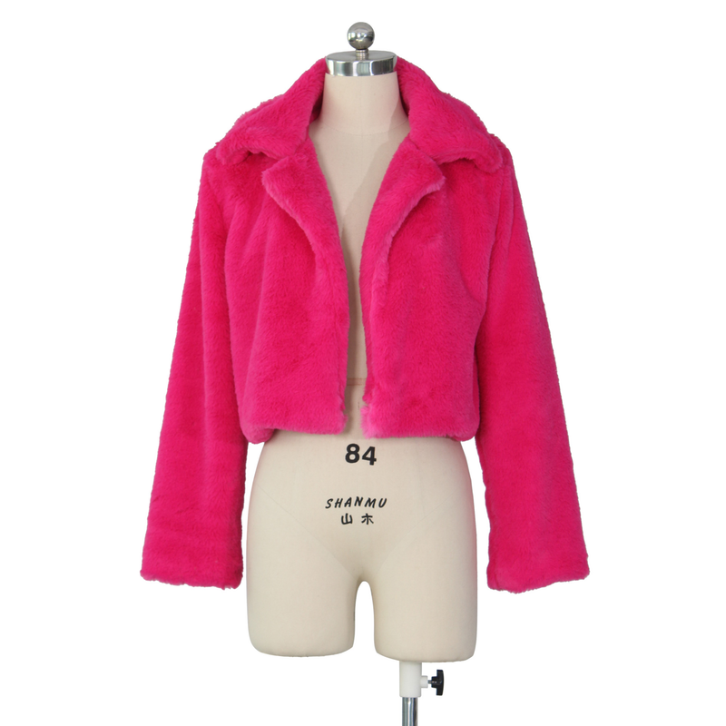 L'abbigliamento femminile desidera Dunhuang vendita calda autunno e inverno cardigan in pelliccia sintetica sciolto giacca corta cappotto soffice_voghion.com