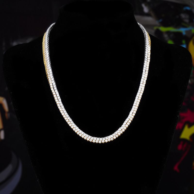 Moud 3,5 mm Sëlwer Hip-Hop Eenzelrei Tenniskette Voll Zirkon Hären Halskette Tenniskette_voghion.com