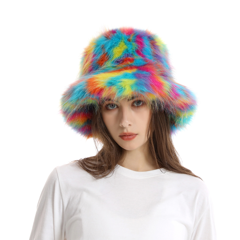 Camouflage new European and American fisherman hat autumn and winter maomao out tide warm personality plush hat_voghion.com
