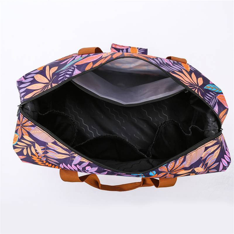 2024 New Bag Collection, European and American Fashion Trendy Resort-Style Spliced Print Large Capacity Travel Bag_voghion.com