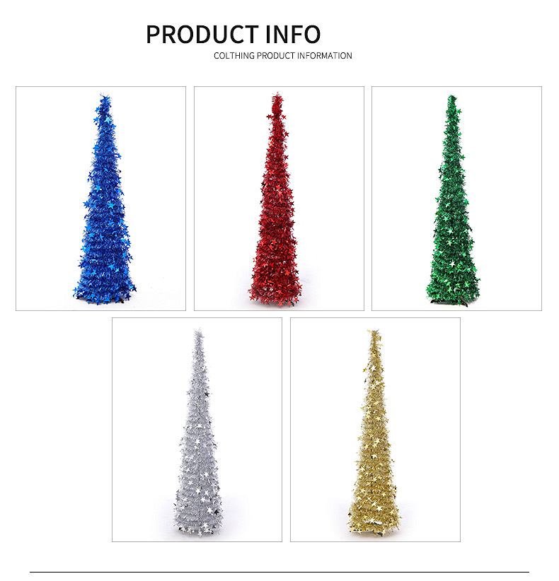 Christmas supplies wool Christmas tree retractable foldable Christmas decoration tree ornament tree_voghion.com