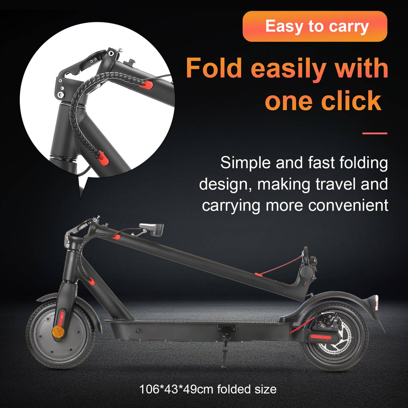 Isinwheel E9 Pro elektrisk skoter med ABE-certifiering, 350W 36V 7,5Ah batteri, 8,5-tums pendlingsscooter med appkontroll_voghion.com