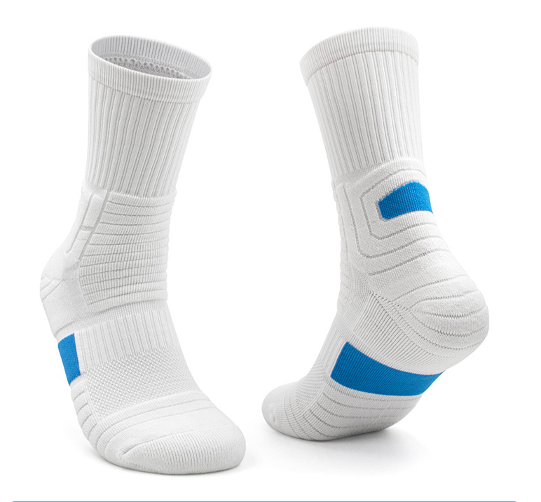 Schoenenaccessoires Heren Handdoek Onderkant Zweet Absorberend Ademend Sportsokken Professionele Echte Hardloopsokken Effen Kleur Mid Tube Sokken_voghion.com