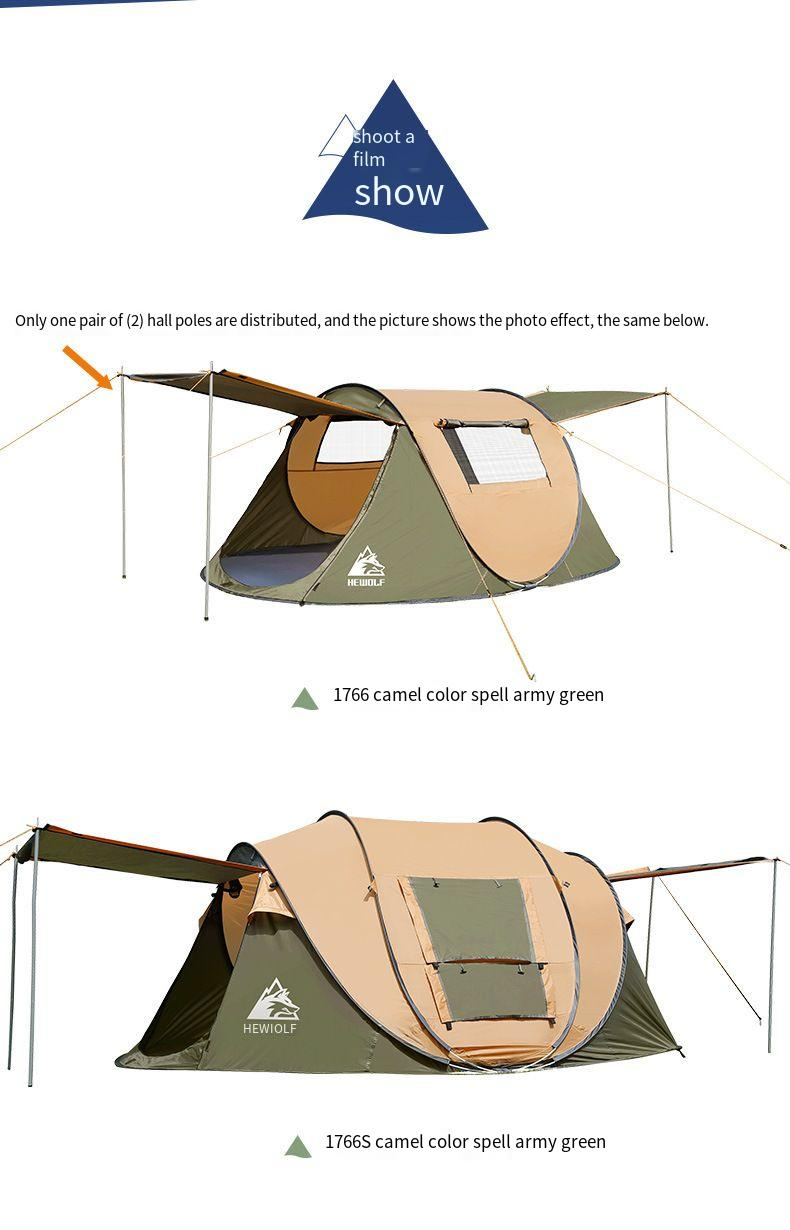 Outdoor Boat Shaped Tent Fully Automatic Sunscreen Hand Throwing Tent Outdoor Quick Opening Tent Camping Windproof Camping Tent_voghion.com