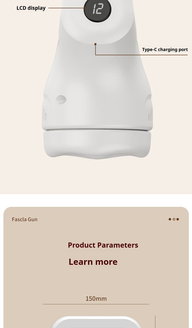 3-snelheden handmassage-apparaat met 4 verwisselbare koppen – USB-aangedreven diepe weefselkneding voor verlichting van nek, rug, benen en het hele lichaam_voghion.com