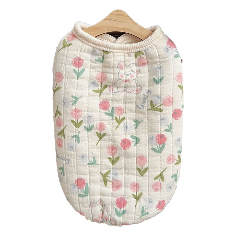 2024 Nieuwe katoenen vest voor huisdieren, herfst/winteroutfit voor kleine Bichon puppy's, katten en hondenkleding_voghion.com