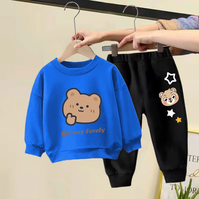 Set Moda Autunno Straniero Ragazzi Ragazze Top a maniche lunghe Abbigliamento per bambini Bambino piccolo e medio_voghion.com