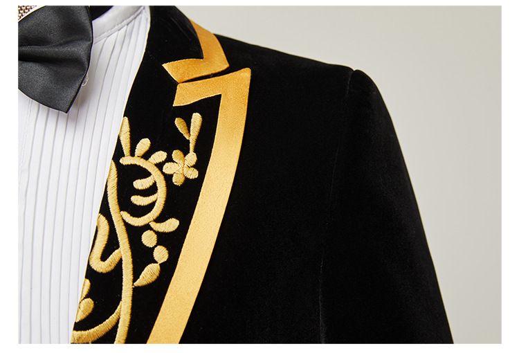 Îmbrăcăminte bărbătească, costum brodat de nuntă al lui Jay Chou, jachetă, cântăreț prezentator, spectacol de catifea, costum de spectacol pentru bărbați_voghion.com