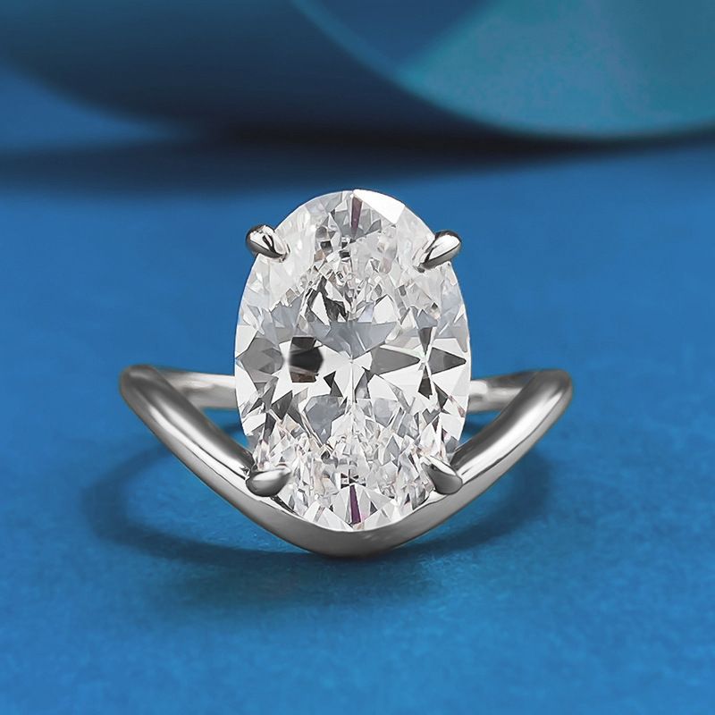 Hui Zhi Yi Schmuck 2025 Neue S Silber Oval Taube Ei 9*13mm Ei-Förmigen Diamant Ring Stapelbar_voghion.com