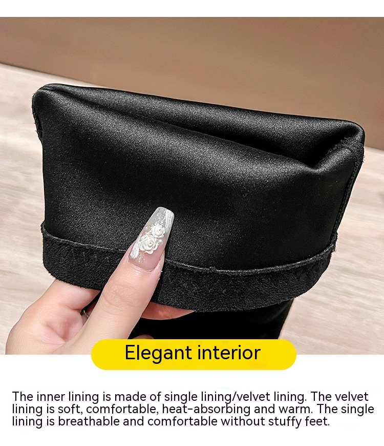 2024 neue Samtstiefel für Damen, Frühling und Herbst, neue Ärmel für Freizeit, Mode, dicke Sohle, hohe Röhre, Plüsch, lange Stiefel für Kinder_voghion.com