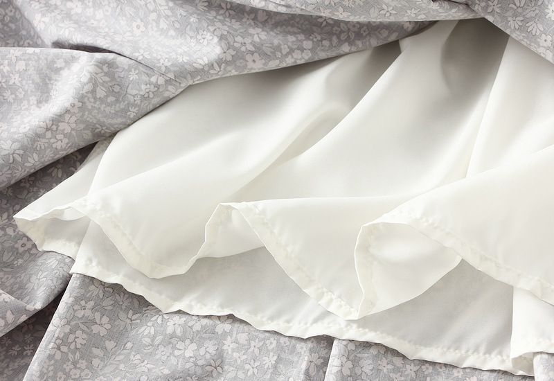 Gonna midi a vita alta con drappeggio floreale per donna; gonna a trapezio; abito lungo._voghion.com
