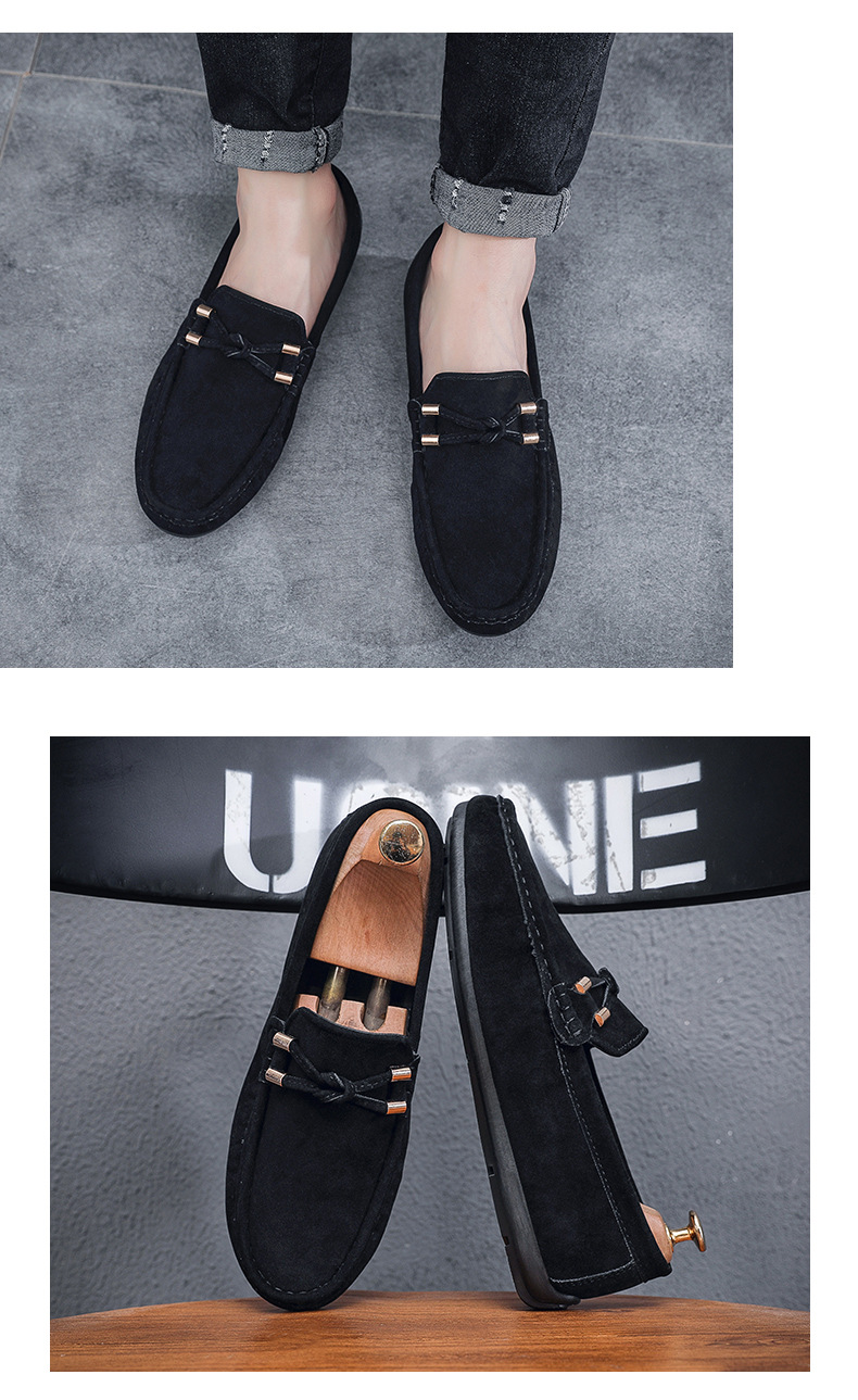 Men's Shoes new lazy soft sole one-step doudou shoes men's driving casual leather shoes_voghion.com
