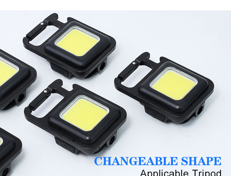 Mini LED Schlüsselanhänger Licht Mutifuction Tragbare Taschentaschenlampe Arbeitslicht USB wiederaufladbar mit Korkenzieher Outdoor Camping Licht_voghion.com