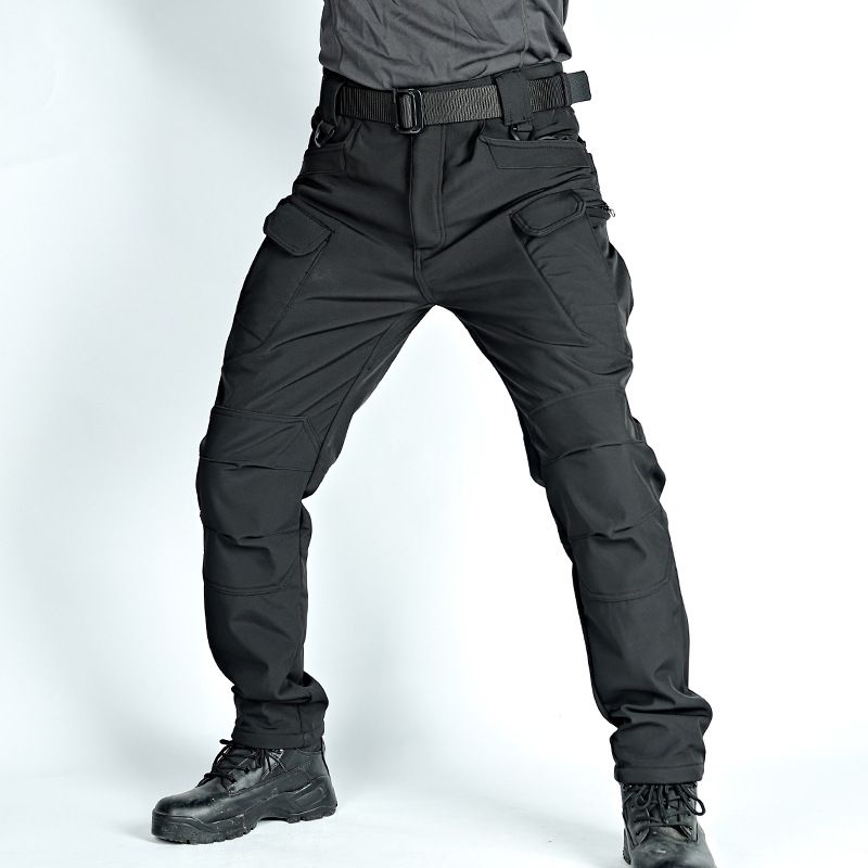 Thermo-Cargohose für Herren im Winter – Fleecegefütterte taktische Softshellhose für Outdoor-Sportarten (X7-Serie, Grau/Braun/Camouflage/Schwarz/Khaki, Größen S-4XL)_voghion.com