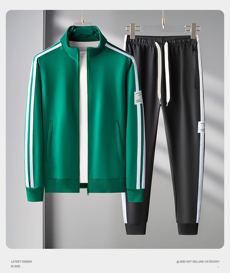 Herenkleding Nieuwe herfst- en winter casual sportpak tweedelig herentrui broek trendy tiener vest modepak_voghion.com