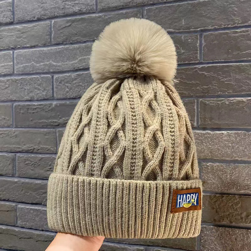 Winter new cashmere warm woolen hat cold hat fashion simple face small knitting_voghion.com