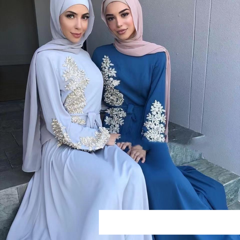 Neues muslimisches Robenkleid aus dem Nahen Osten für Frauen, großes, langärmliges Hui-Gebetskleid, Dubai-Roben-Damenbekleidung_voghion.com