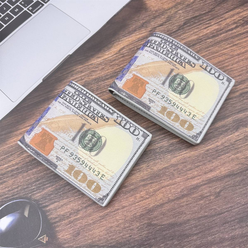 Cross-border New Men's Dollar Wallet Large-capacity Retro Printed Dollars Creative Wallet Explosive Goods In Stock._voghion.com